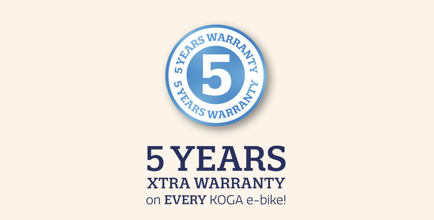 5-years XTRA warranty on E-bikes