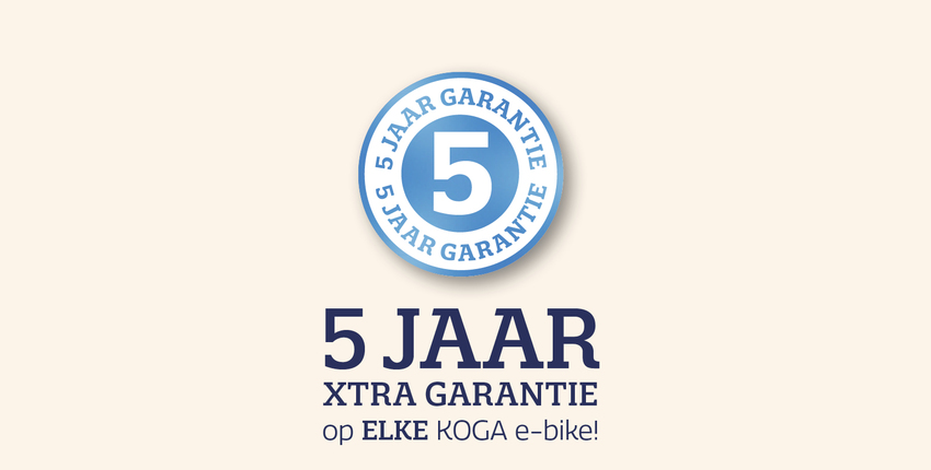 5 jaar XTRA garantie op E-bikes